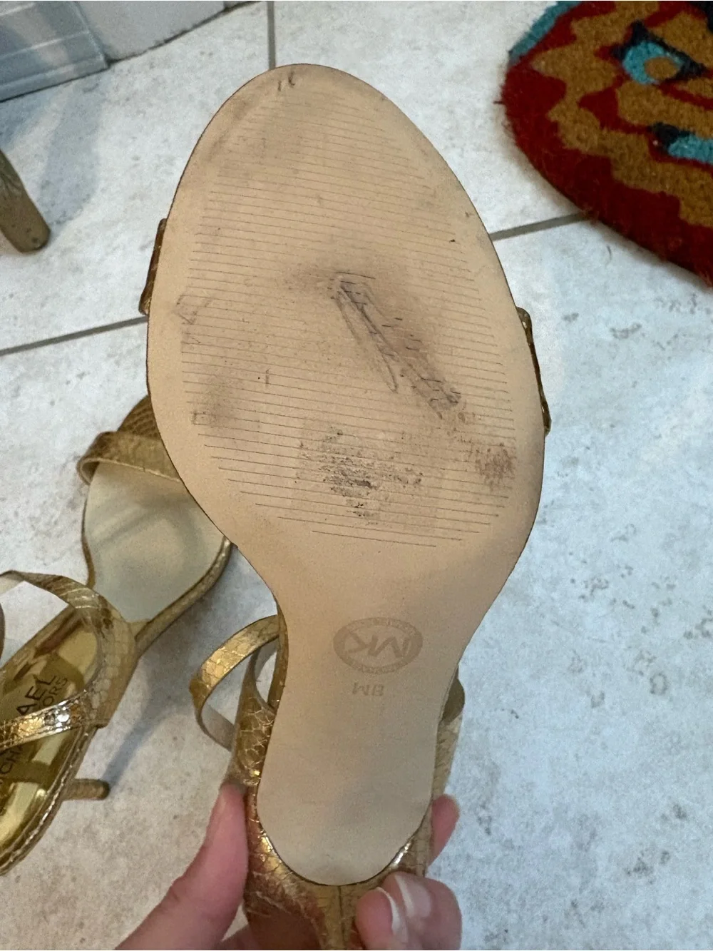 Gold Michael Kors Heels Size 8